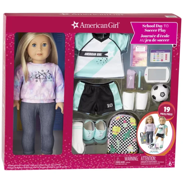 American Girl Truly Me School Day to Soccer Play Doll 27