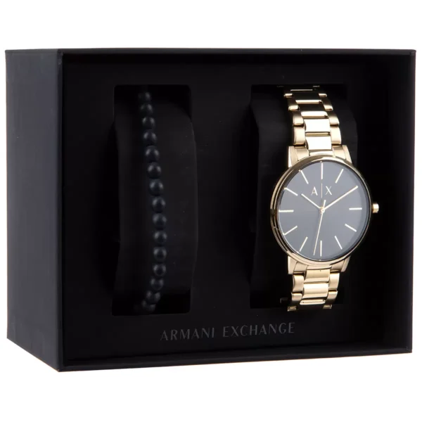 Armani Exchange Stainless Steel Men's Watch and Bracelet Set AX7119