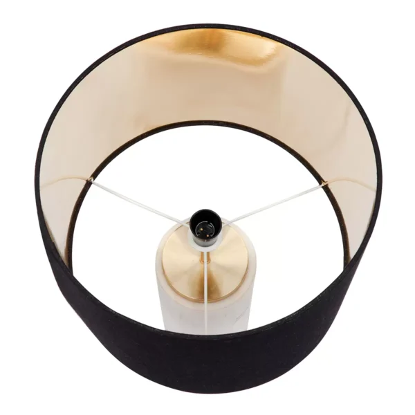 Cafe Lighting Paola Marble Table Lamp with Black Shade