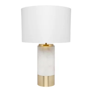 Cafe Lighting Paola Marble Table Lamp with White Shade