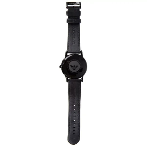 Emporio Armani Men's Three-Hand Date Black Leather Watch AR1732