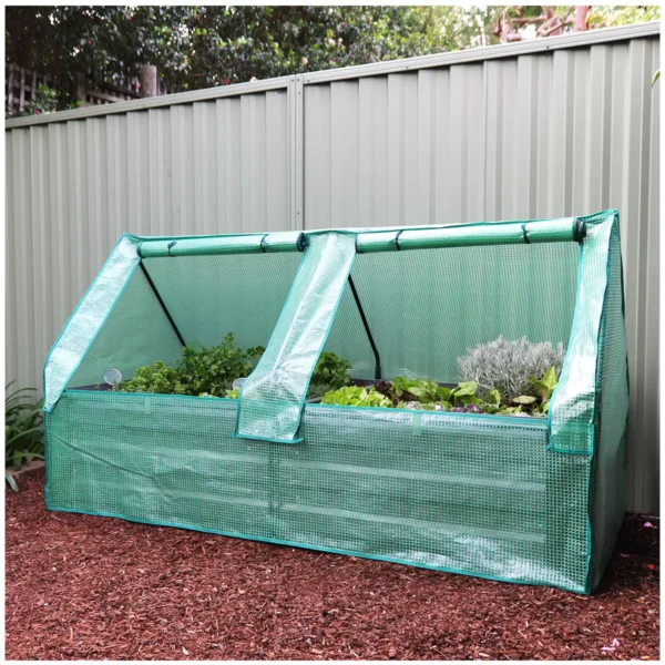 Green Life LARGE GARDEN BED with Cover - Charcoal