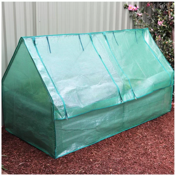 Green Life LARGE GARDEN BED with Cover - Charcoal