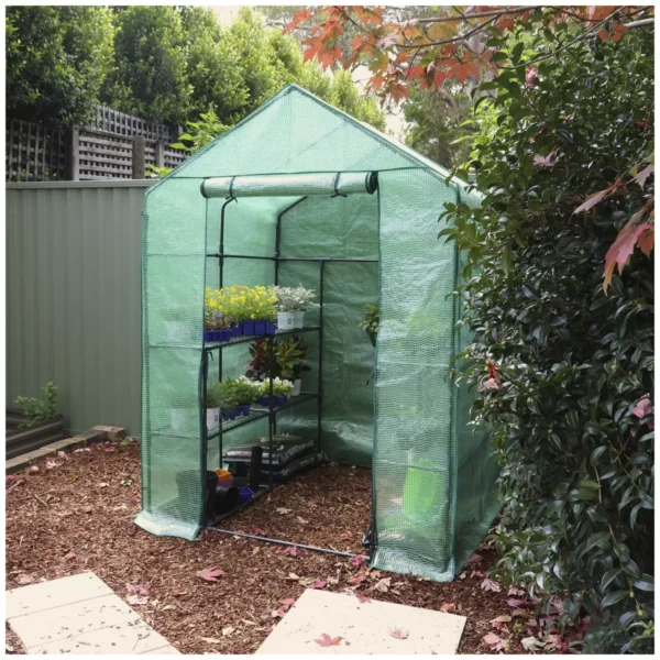Greenlife Large Walk-in Greenhouse Twin Pack with PE Cover