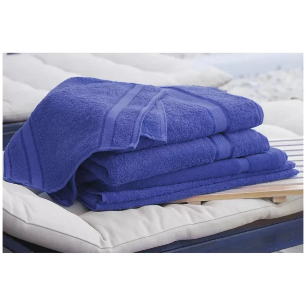 Kingtex Plain dyed 100% Combed Cotton towel range 550gsm Bath Sheet set 7 piece - Navy