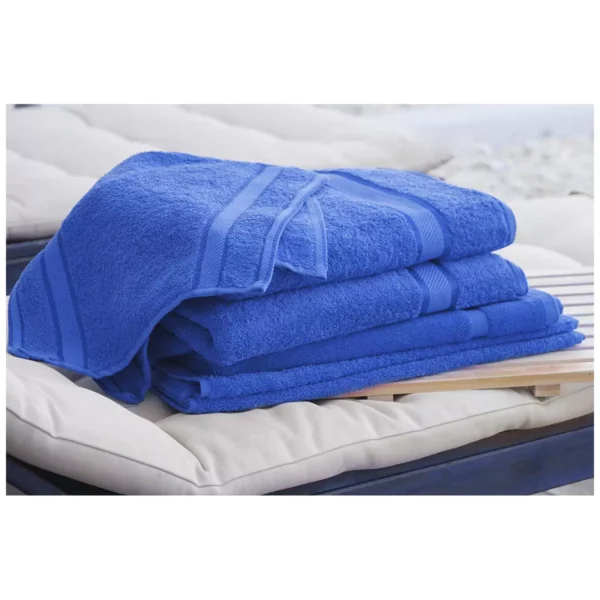 Kingtex Plain dyed 100% Combed Cotton towel range 550gsm Bath Sheet set 7 piece - Royal Blue