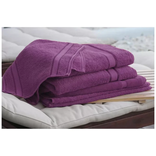 Kingtex Plain dyed 100% Combed Cotton towel range 550gsm Bath Sheet set 7 piece - Shizaz