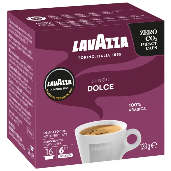 Lavazza A Modo Mio Lungo Dolce Coffee Capsules