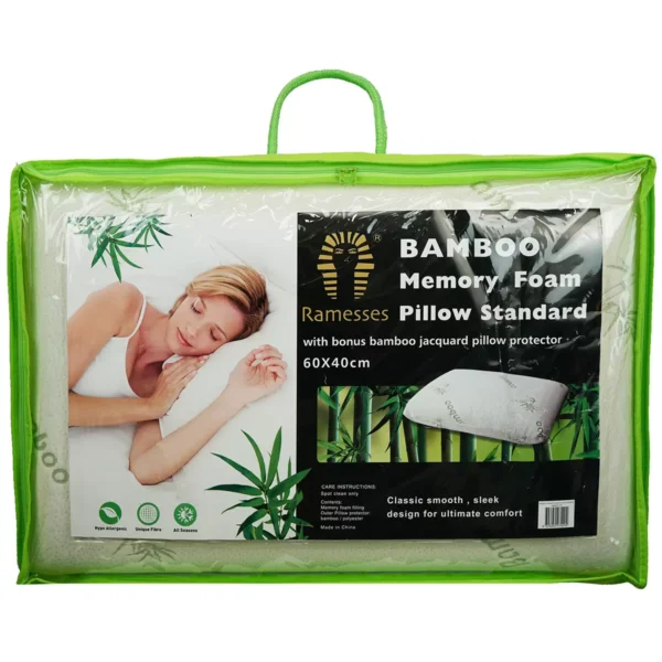 Kingtex Bamboo Memory Foam Standard Pillow