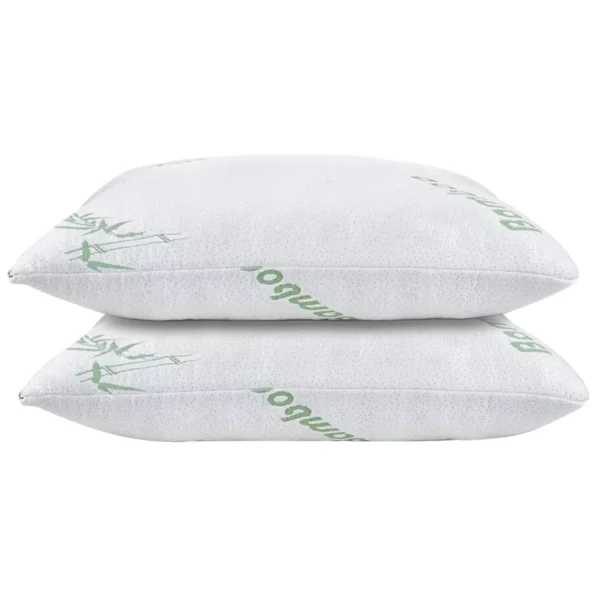 Kingtex Bamboo Memory Foam Pillow Twin Pack