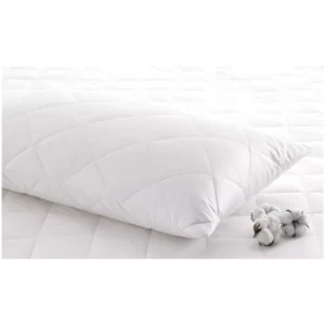 Cotton Fitted Mattress Protector-Single White