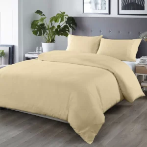 Bdirect Royal Comfort Blended Bamboo Quilt Cover Sets -Dark Ivory-Double