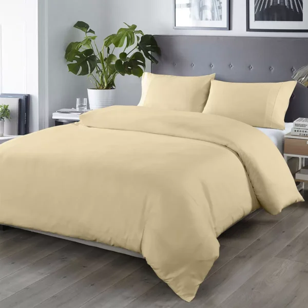 Bdirect Royal Comfort Blended Bamboo Quilt Cover Sets -Dark Ivory-Double