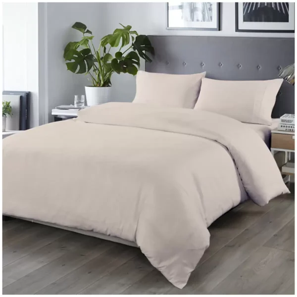 Bdirect Royal Comfort Blended Bamboo Quilt Cover Sets -Warm Grey-Queen