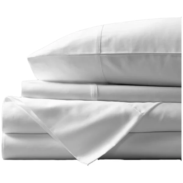 Bdirect Royal Comfort Balmain 1000TC Bamboo Cotton Sheet Set - Queen - White