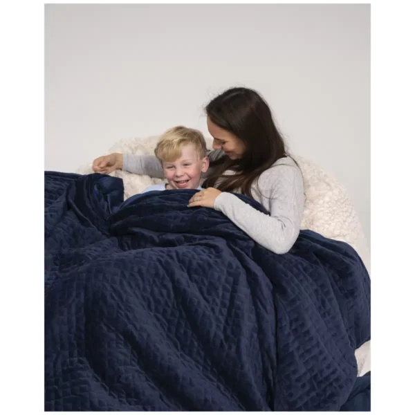 Therapy Super King Blanket with Cover Calming Blue 14kg