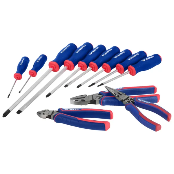 Workpro High Leverage Pliers and Screwdriver 12 Piece Set GSCO21006