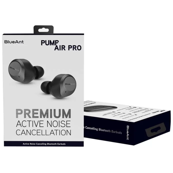 BlueAnt Pump Air Pro Active Noise Cancelling True Wireless In Ear Headphones Black PUMP-AIR-PRO-BK