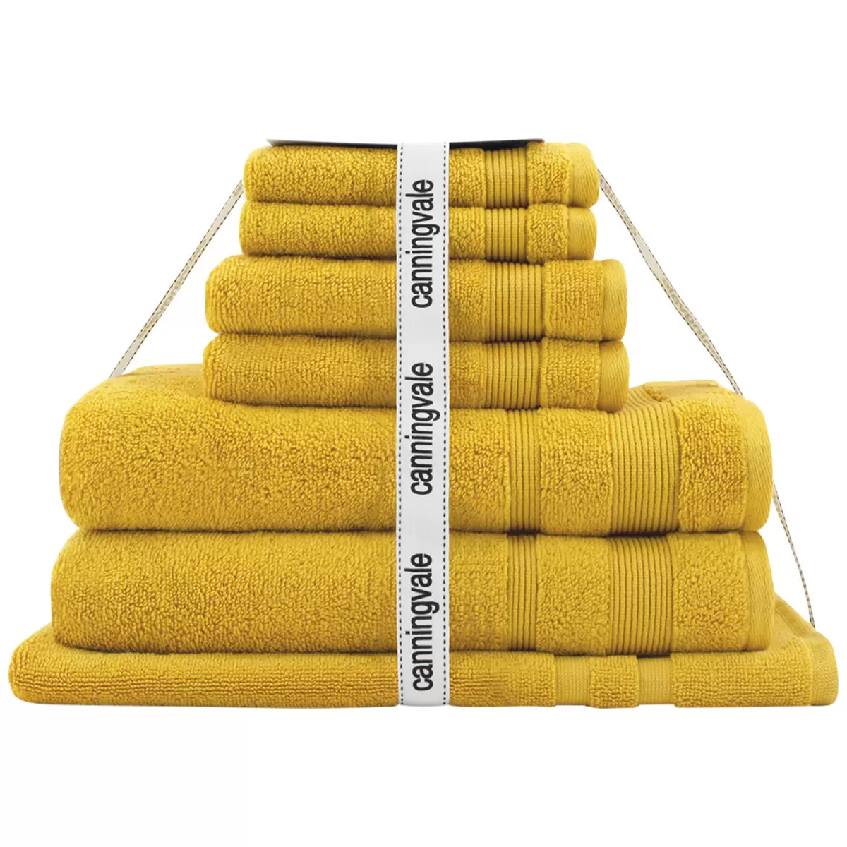 Canningvale Amalfitana Towel Set 7 Piece Mustard
