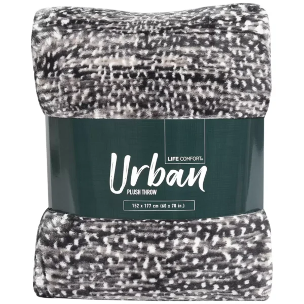 Urban Plush Throw - Charcoal